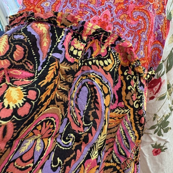 Free People Multicolor Floral Oversized Long Sleeve Blouse - Picture 4 of 6